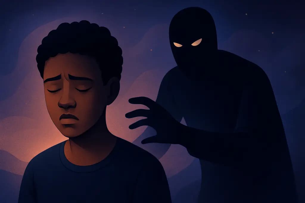 Dream illustration: black kidnapper dream