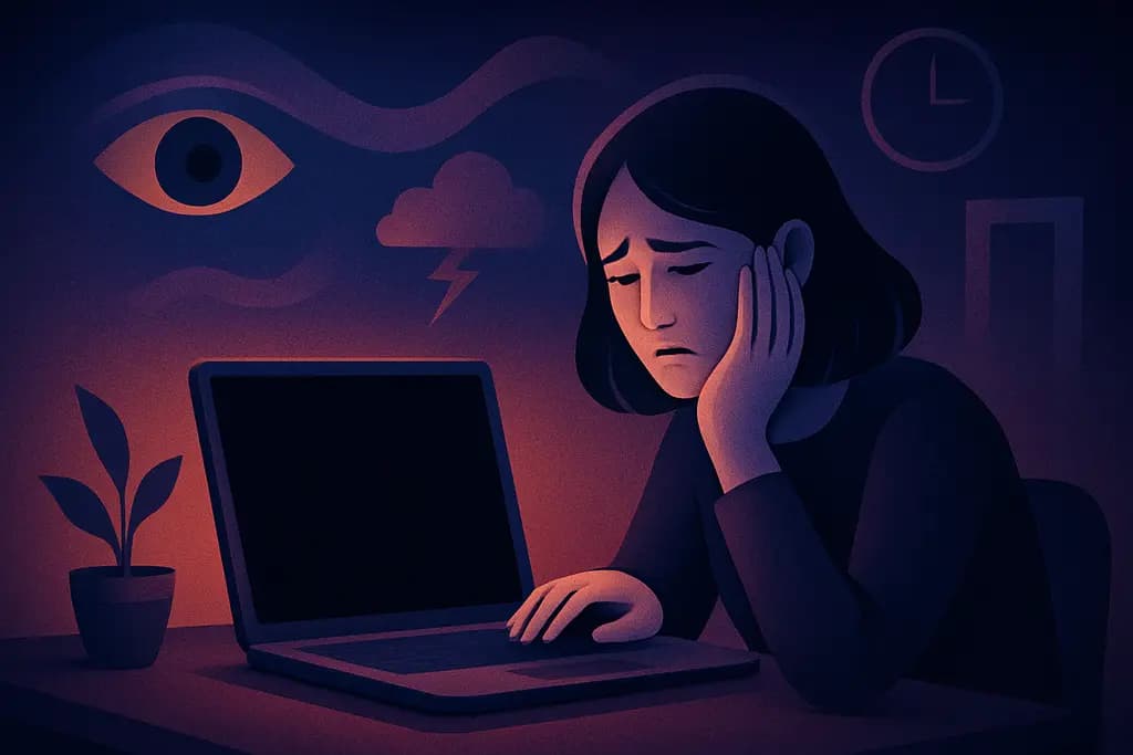 Dream illustration: black screen while joining a video call dream