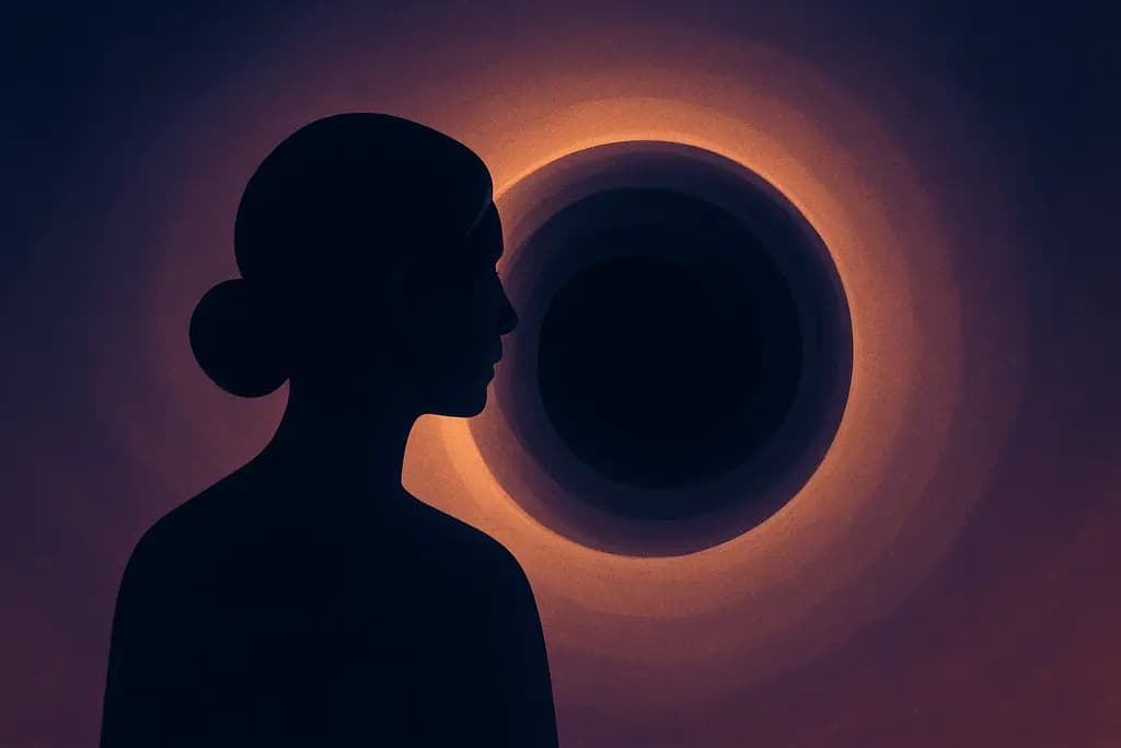 Dream illustration: black tunnel vision in dream