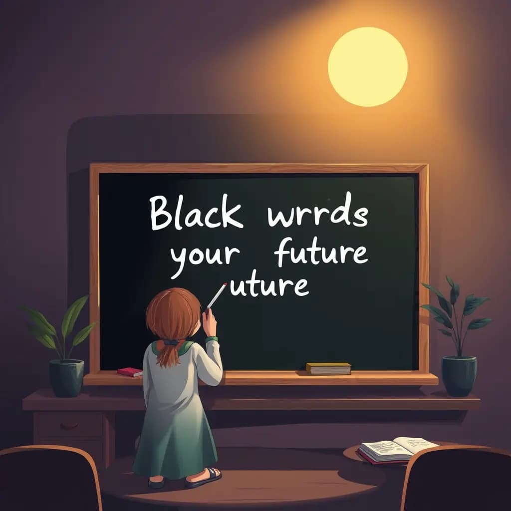 Dream illustration: Blackboard writes your future