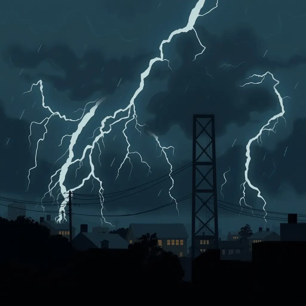 Dream illustration: Blackout during storm