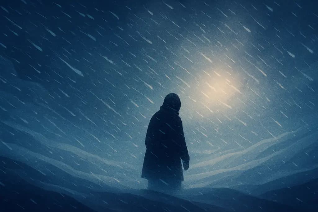 Dream illustration: Blinding snowstorm