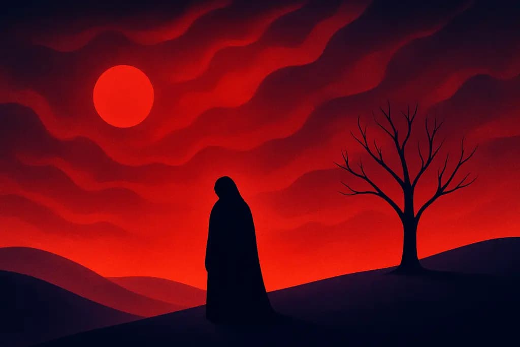 Dream illustration: Blood-Red Sky
