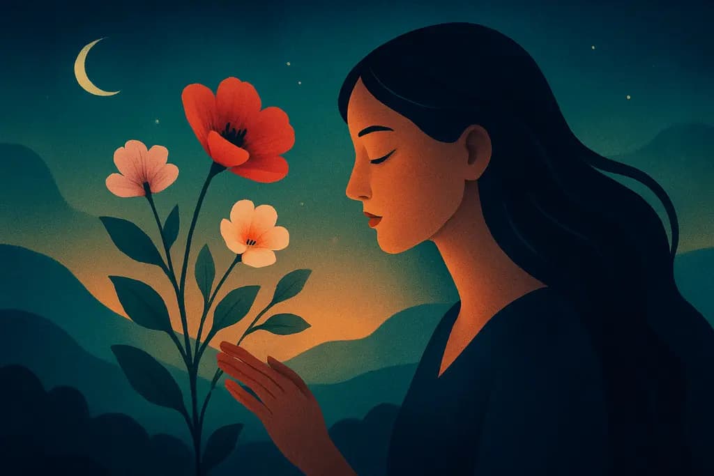 Dream illustration: Blooming flowers