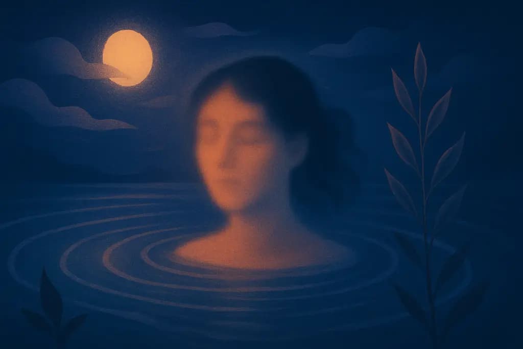 Dream illustration: blurred vision in water dream