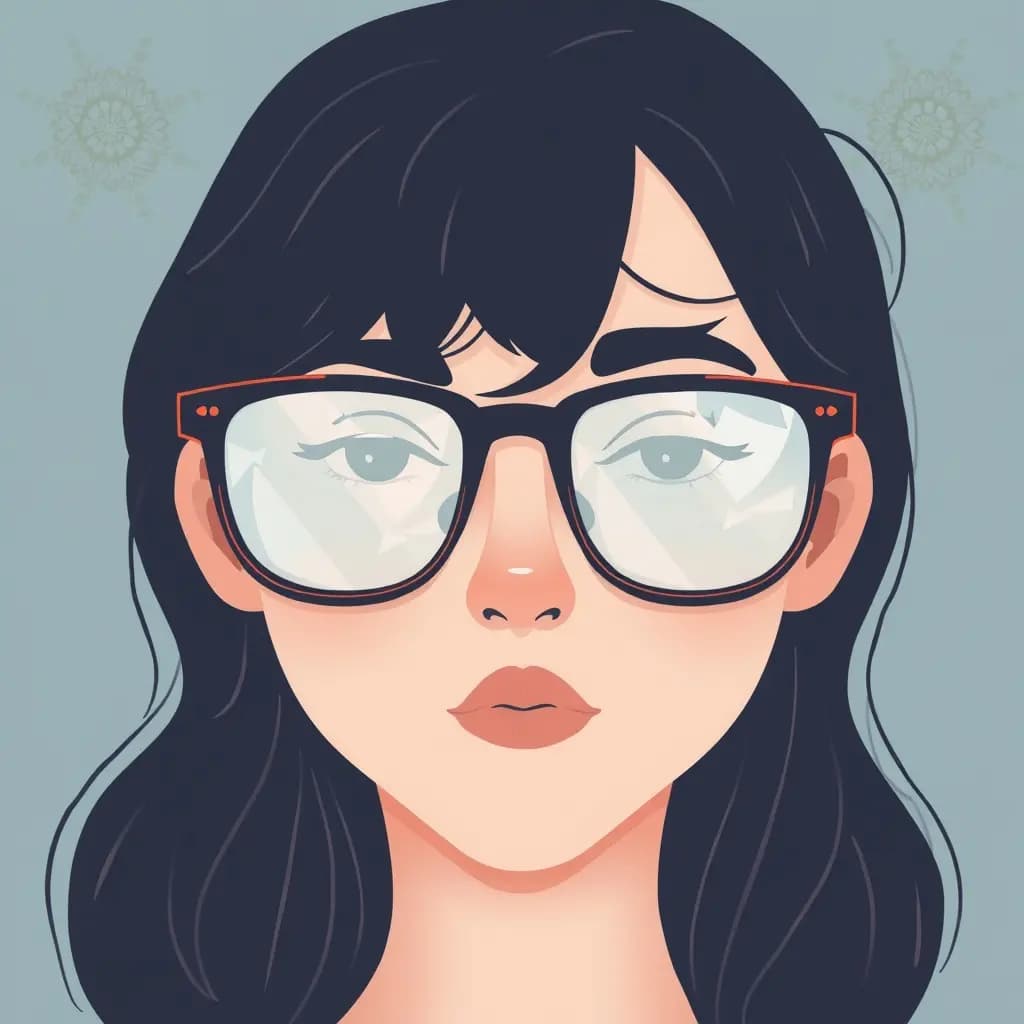 Dream illustration: Blurry vision or broken glasses