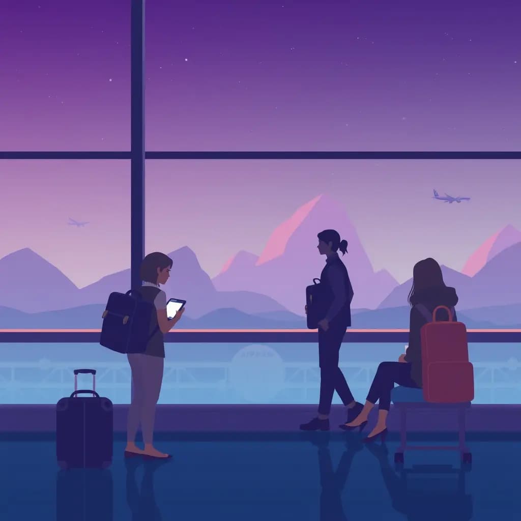 Dream illustration: Boarding a delayed flight