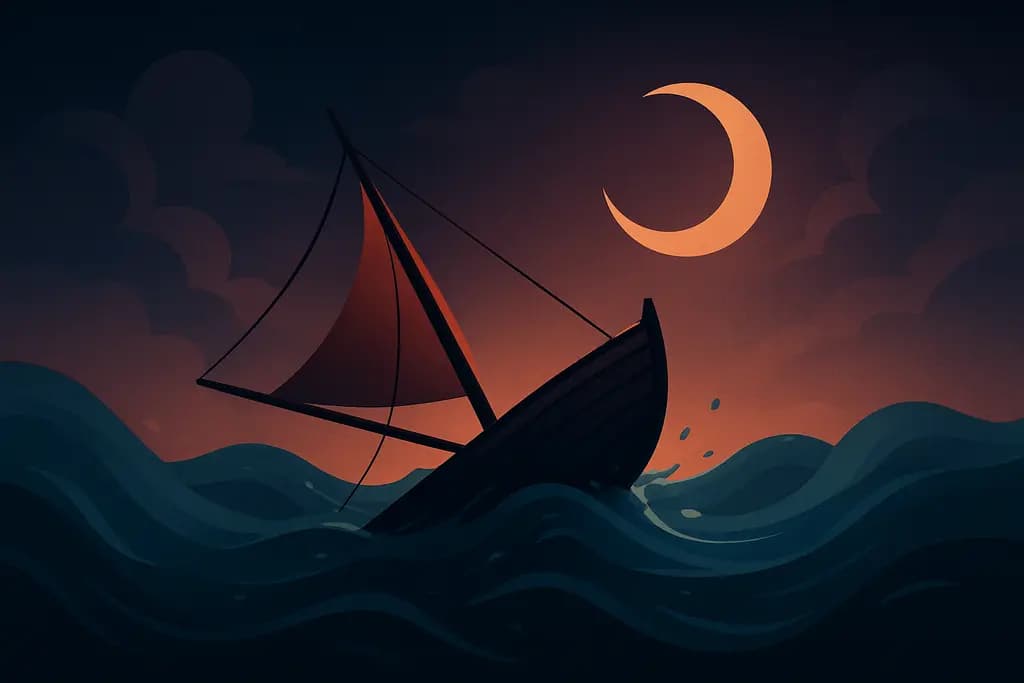 Dream illustration: Boat or Ship Sinking