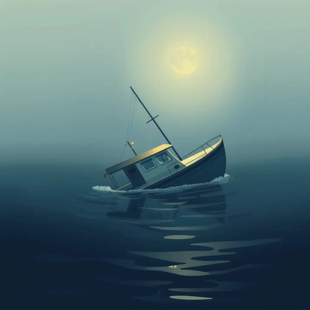 Dream illustration: Boat sinking