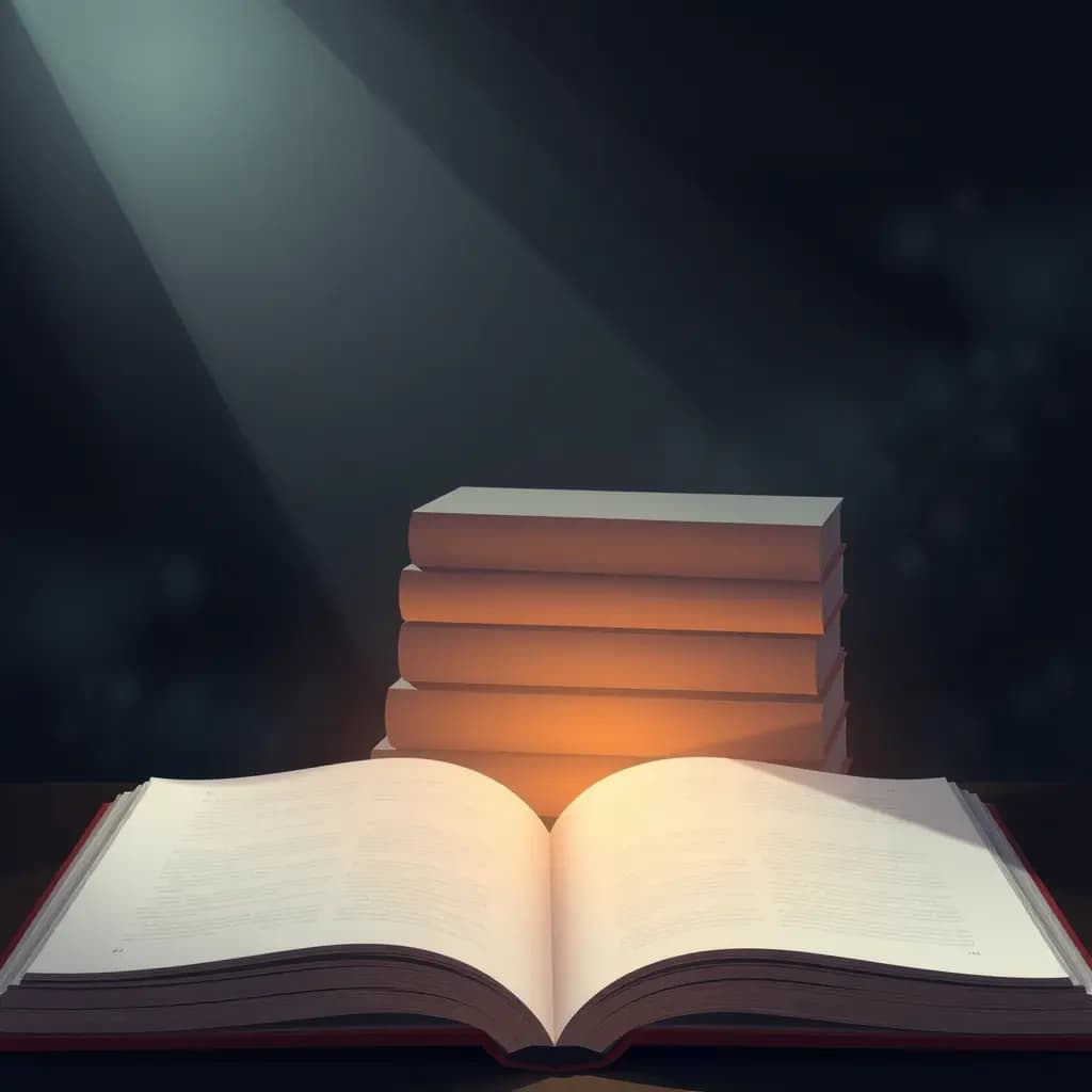 Dream illustration: Books full of blank pages