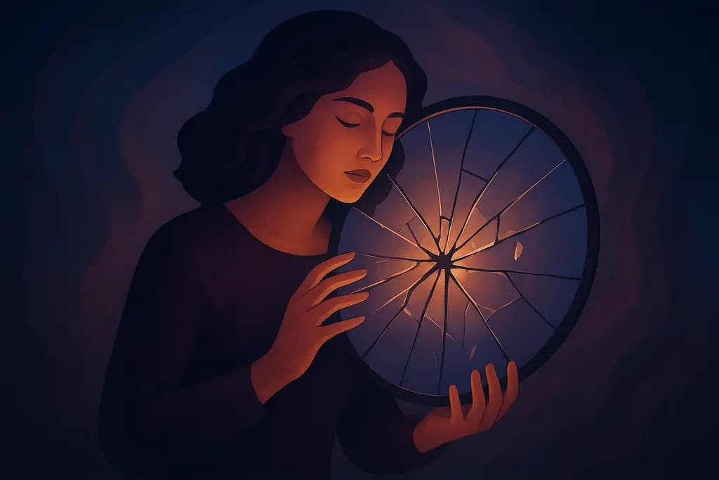 Dream illustration: Breaking a mirror