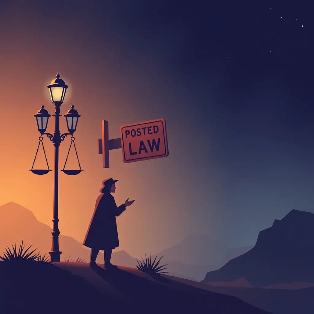 Dream illustration: Breaking a posted law