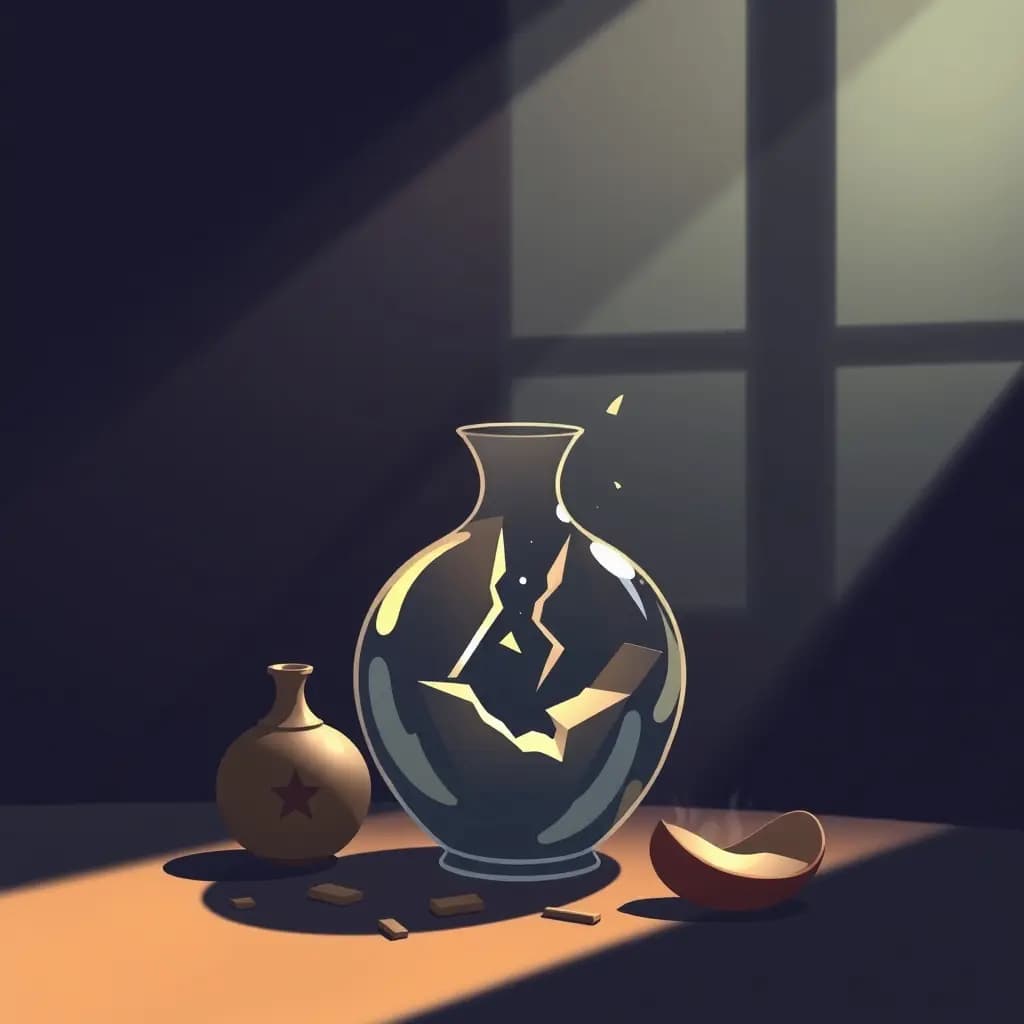 Dream illustration: Breaking a valuable vase