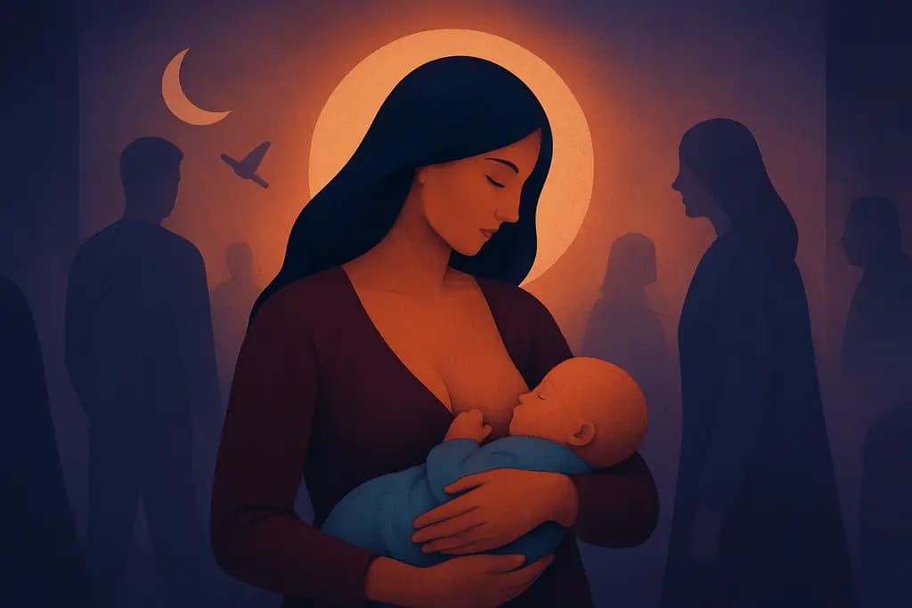 Dream illustration: breastfeeding in public dream meaning