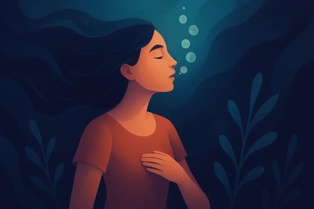 Dream illustration: Breathing Underwater (Submerged but Air Present)