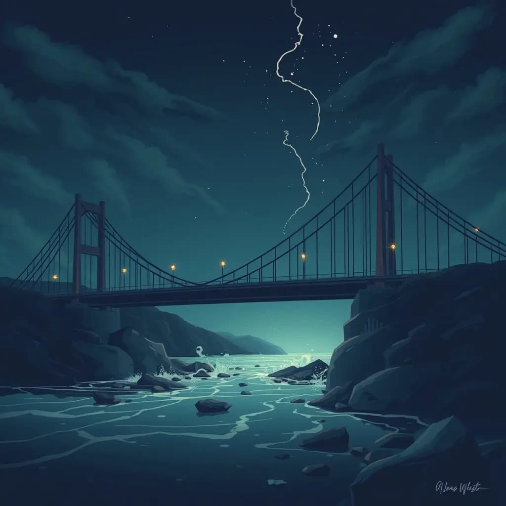 Dream illustration: Bridge collapsing beneath you