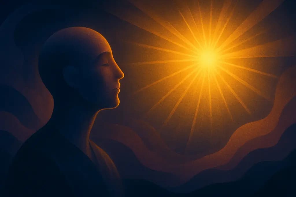 Dream illustration: Bright golden light
