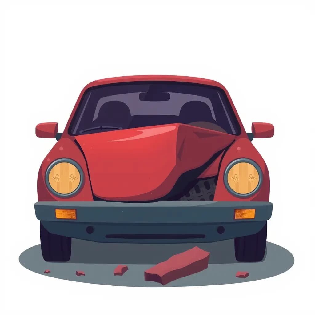 Dream illustration: Broken car