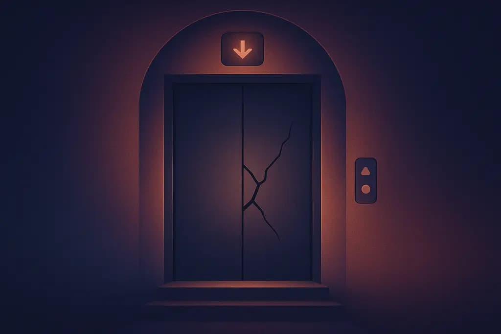 Dream illustration: Broken elevator