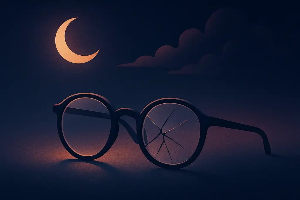 Dream illustration: Broken eyeglasses