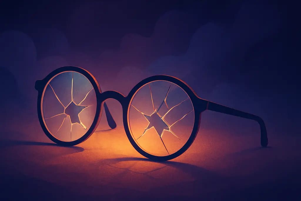 Dream illustration: Broken glasses or lenses