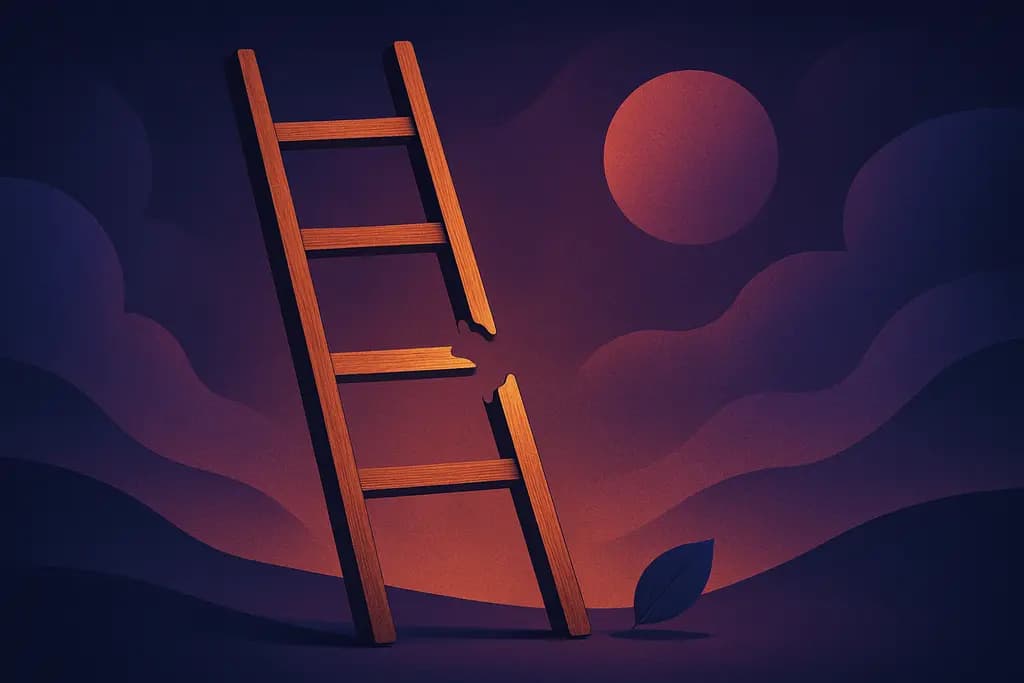 Dream illustration: Broken ladder