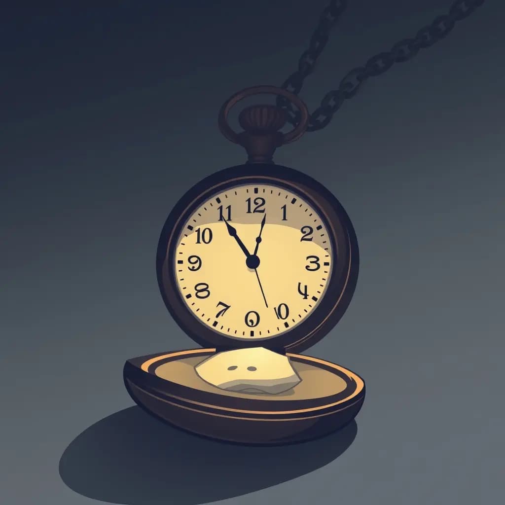 Dream illustration: Broken pocket watch found