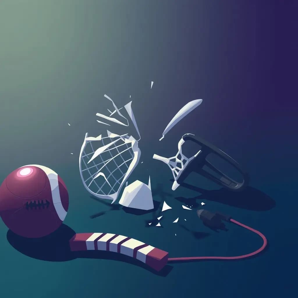 Dream illustration: Broken sports equipment