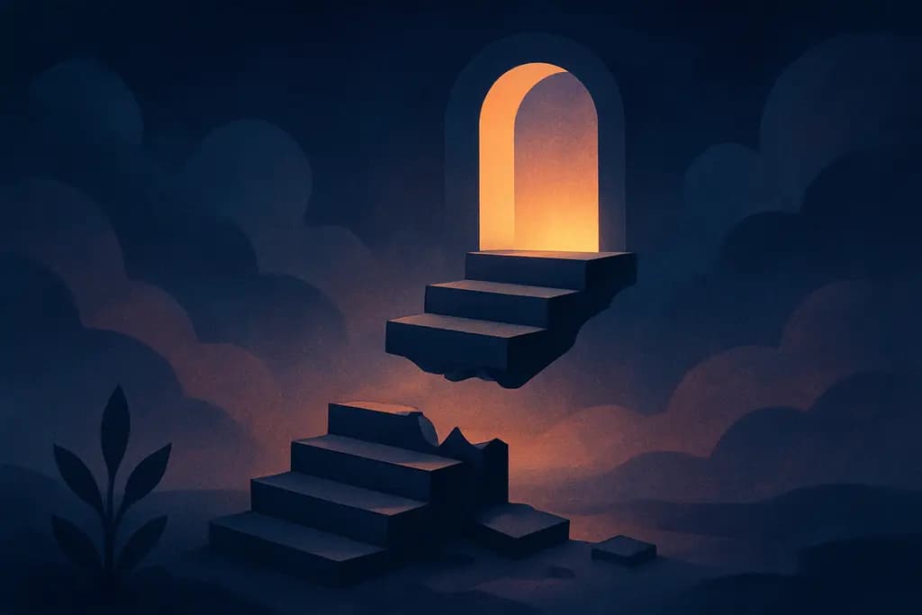 Dream illustration: Broken staircase