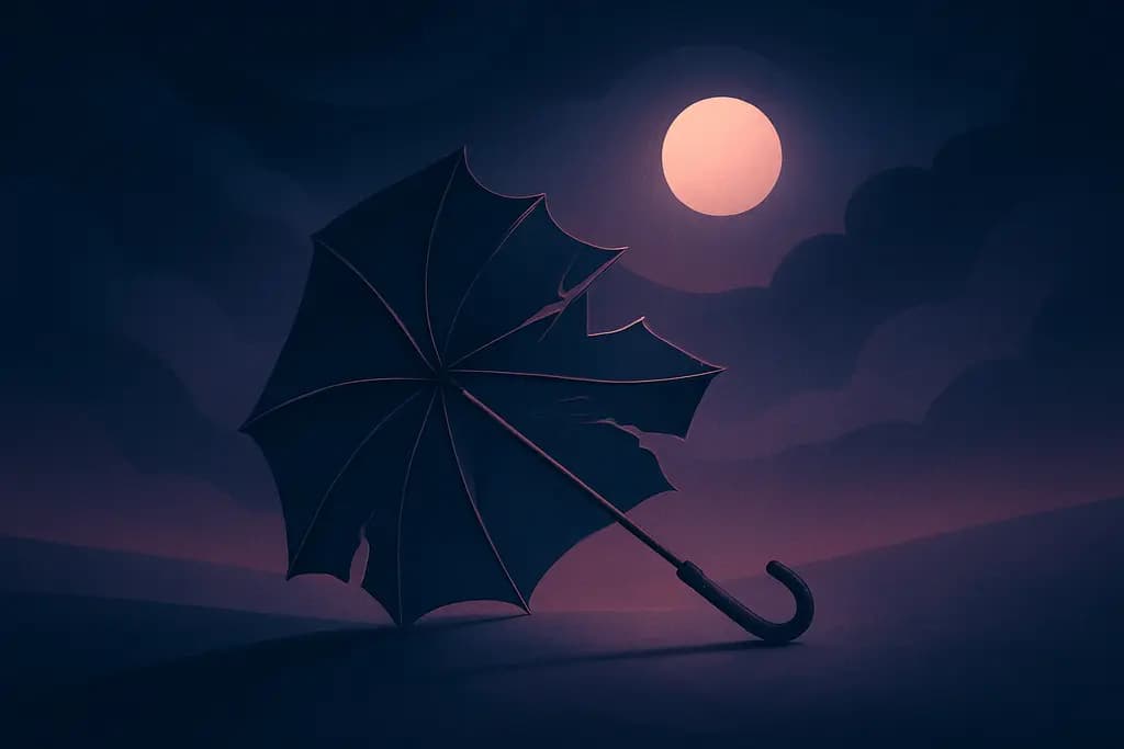 Dream illustration: Broken umbrella