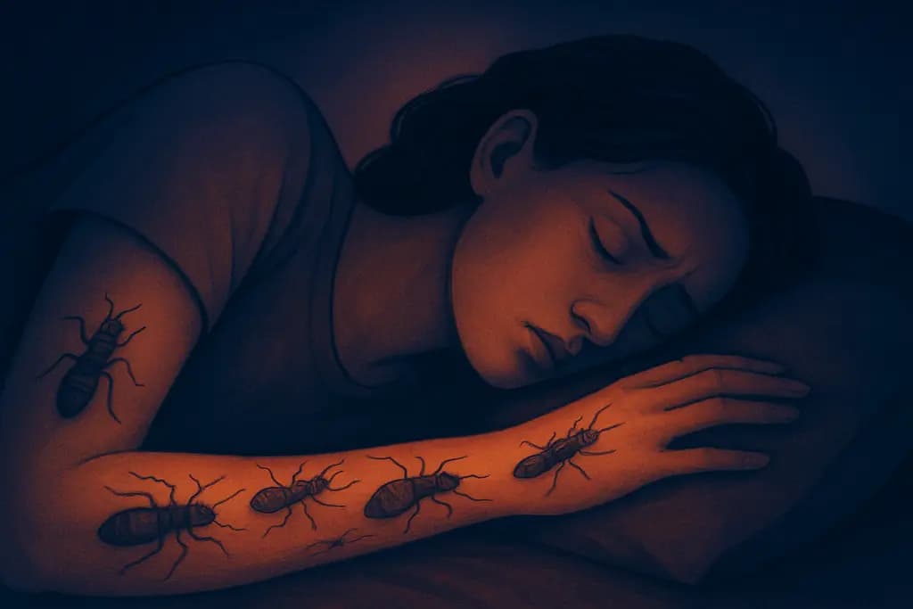 Dream illustration: Bugs crawling under skin dream