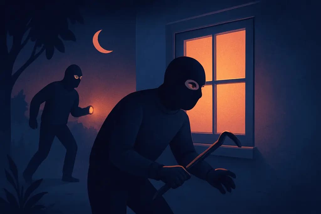 Dream illustration: burglars breaking into my house dream