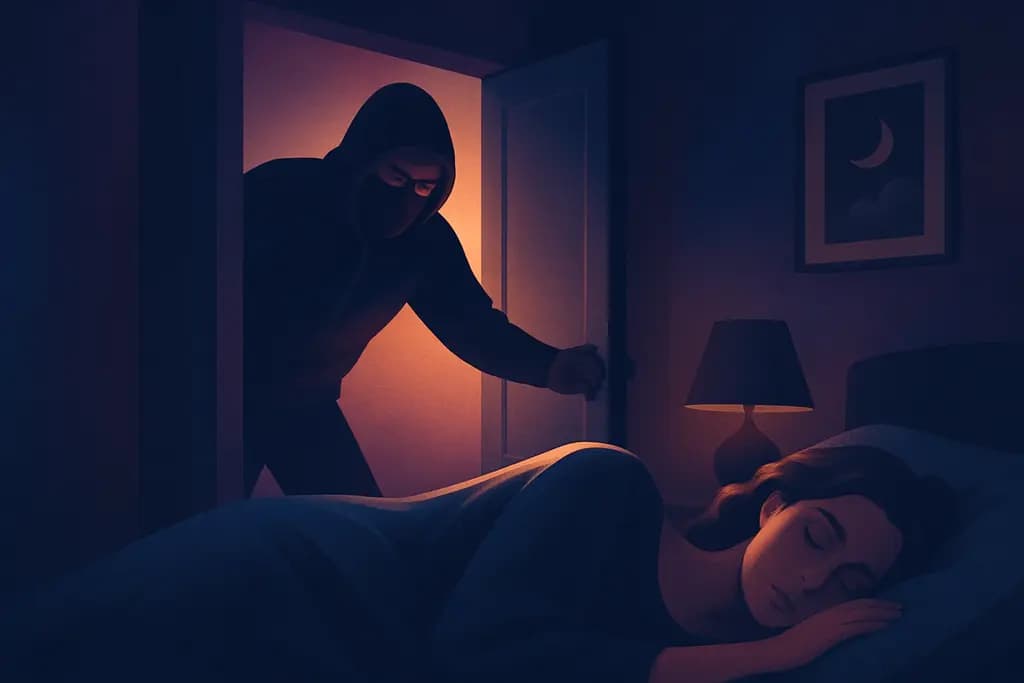 Dream illustration: burglary in my bed dream