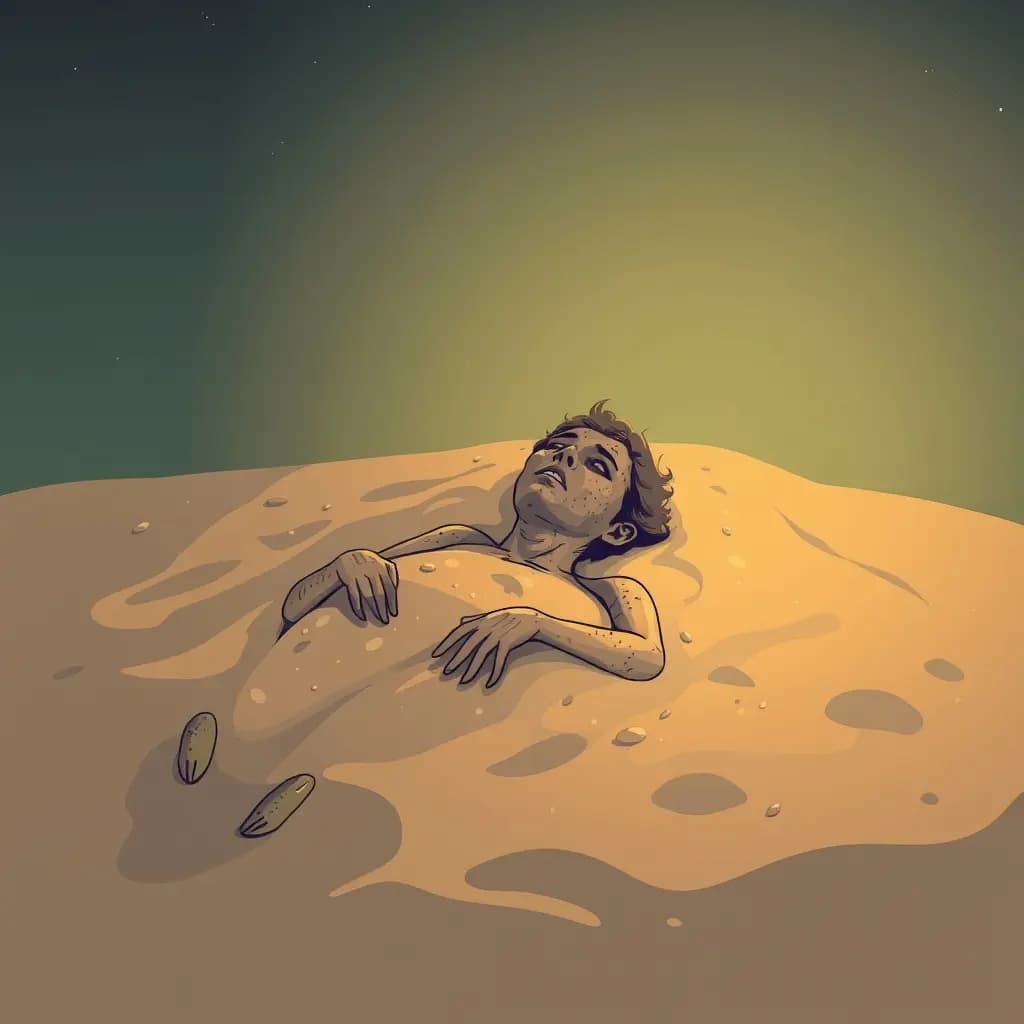 Dream illustration: Buried alive in sand