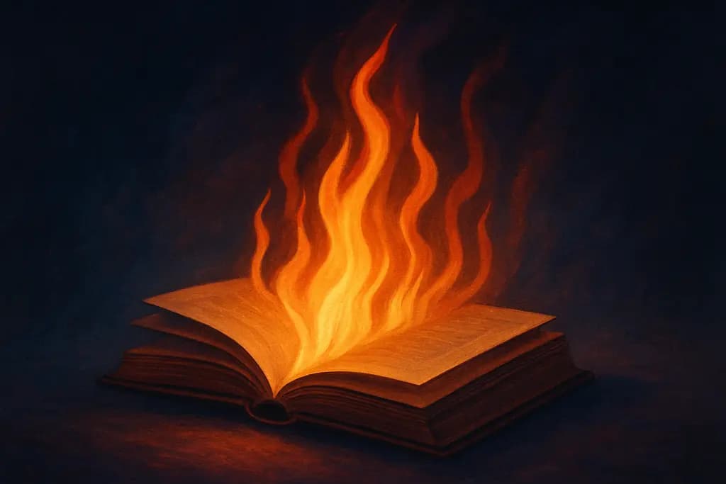 Dream illustration: Burning Book