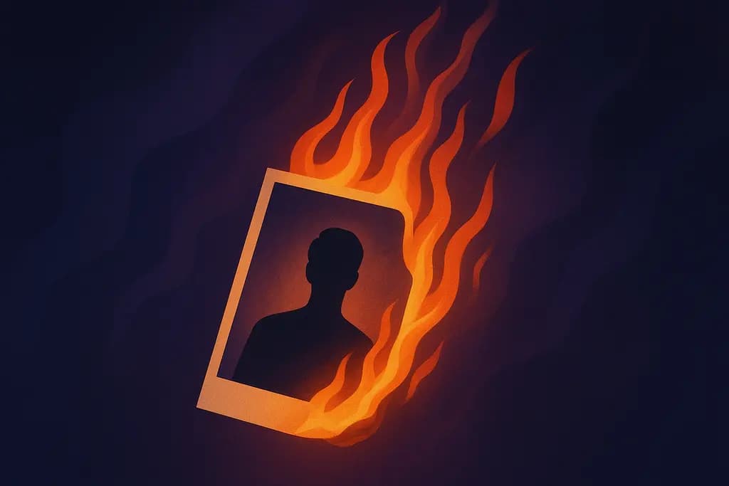 Dream illustration: Burning photograph