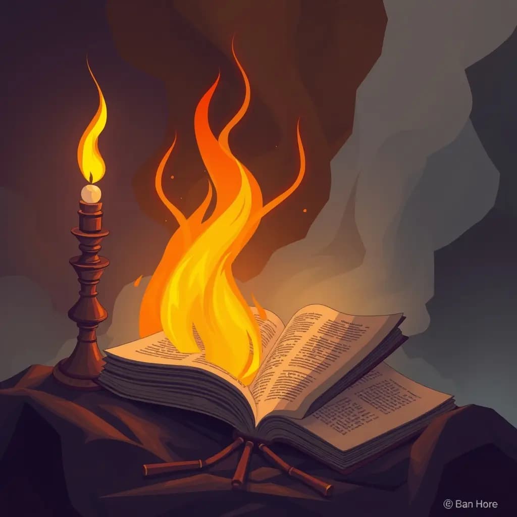 Dream illustration: Burning scripture vision