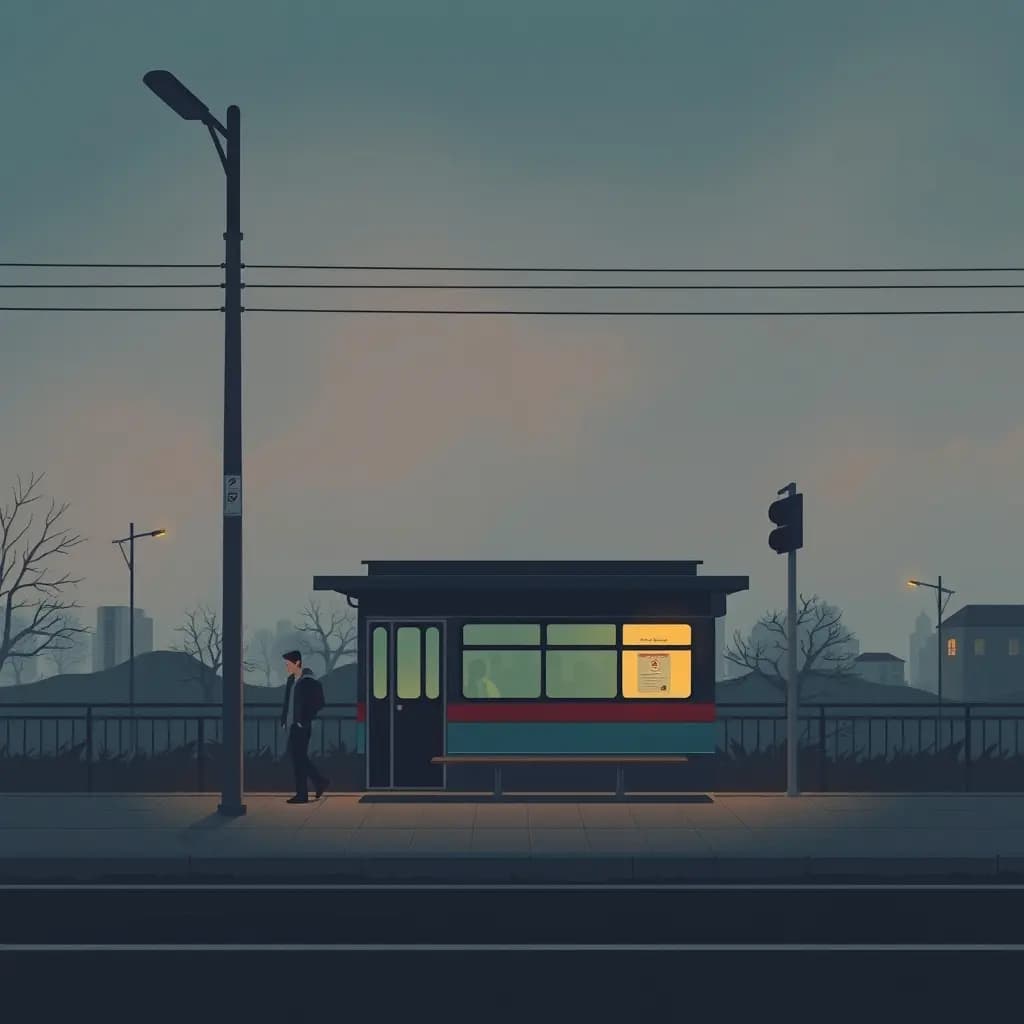 Dream illustration: Bus stops at another era