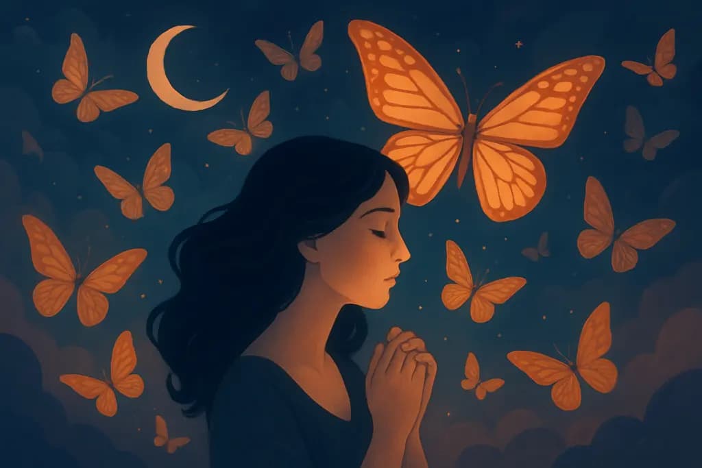 Dream illustration: Butterflies everywhere