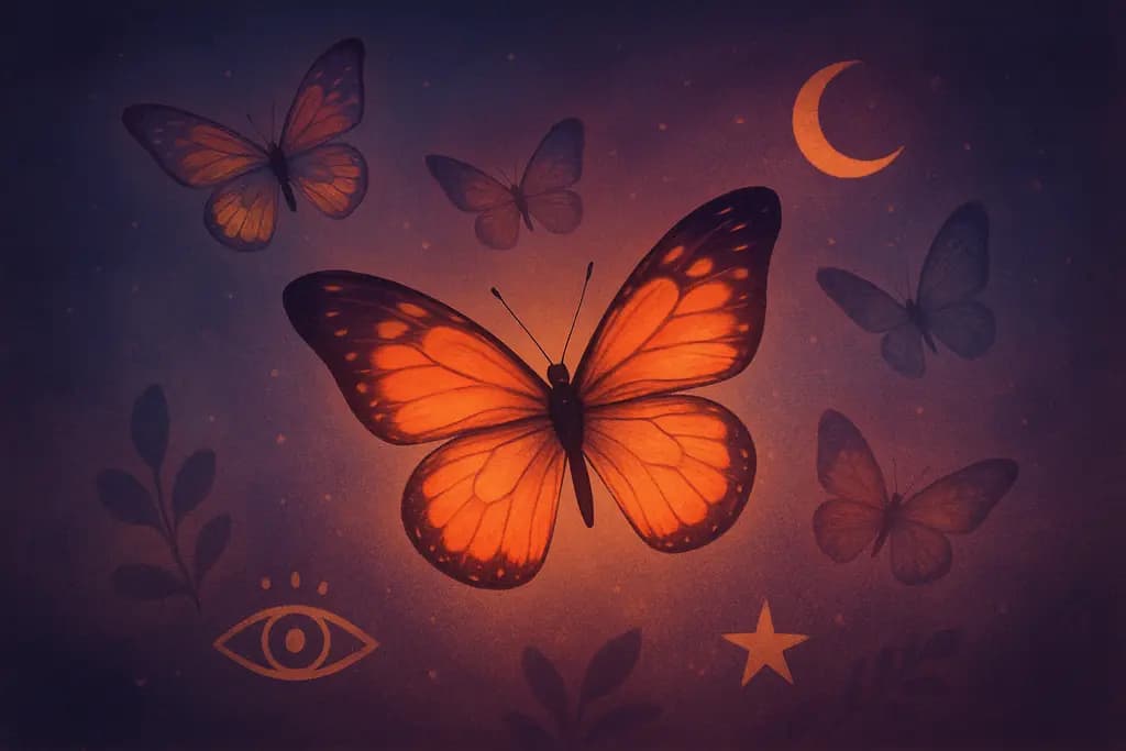Dream illustration: Butterflies fluttering
