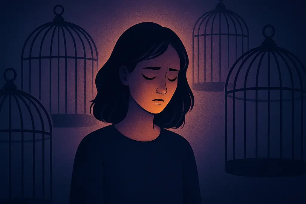 Dream illustration: cages closing in on me dream