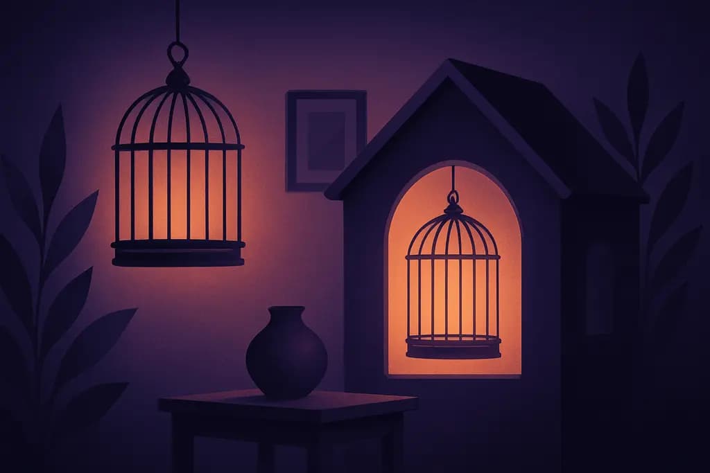 Dream illustration: cages in house dream meaning