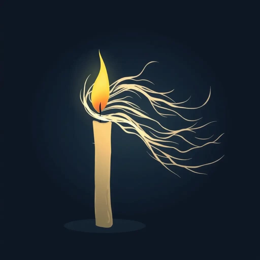 Dream illustration: Candle snuffed by wind