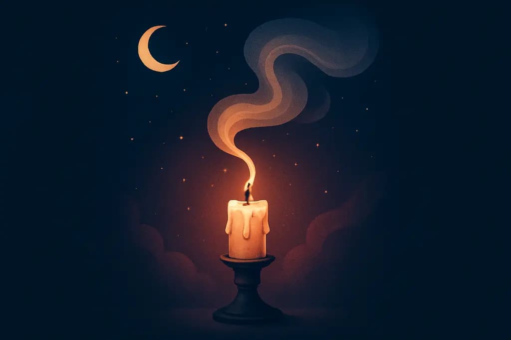 Dream illustration: Candle that blows out suddenly