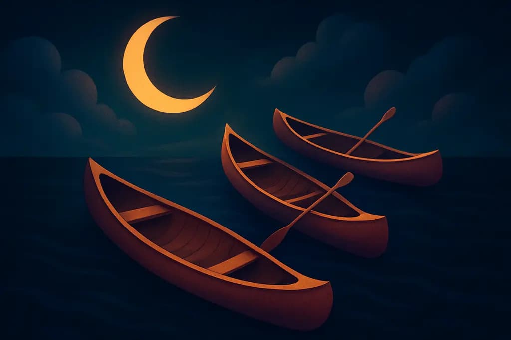 Dream illustration: Canoes