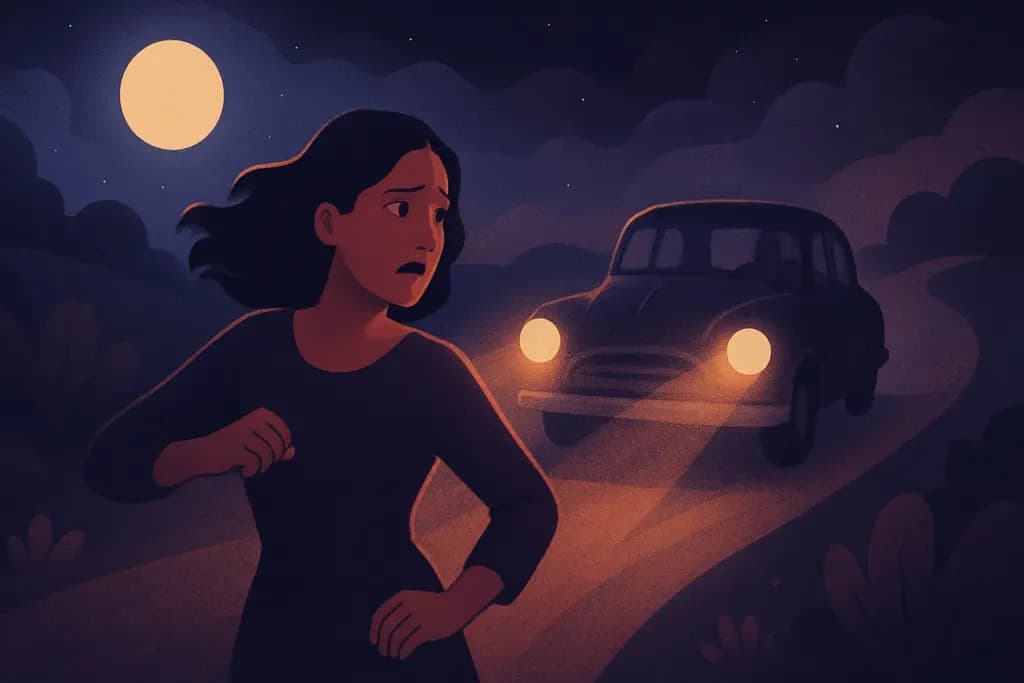 Dream illustration: car chasing me dream