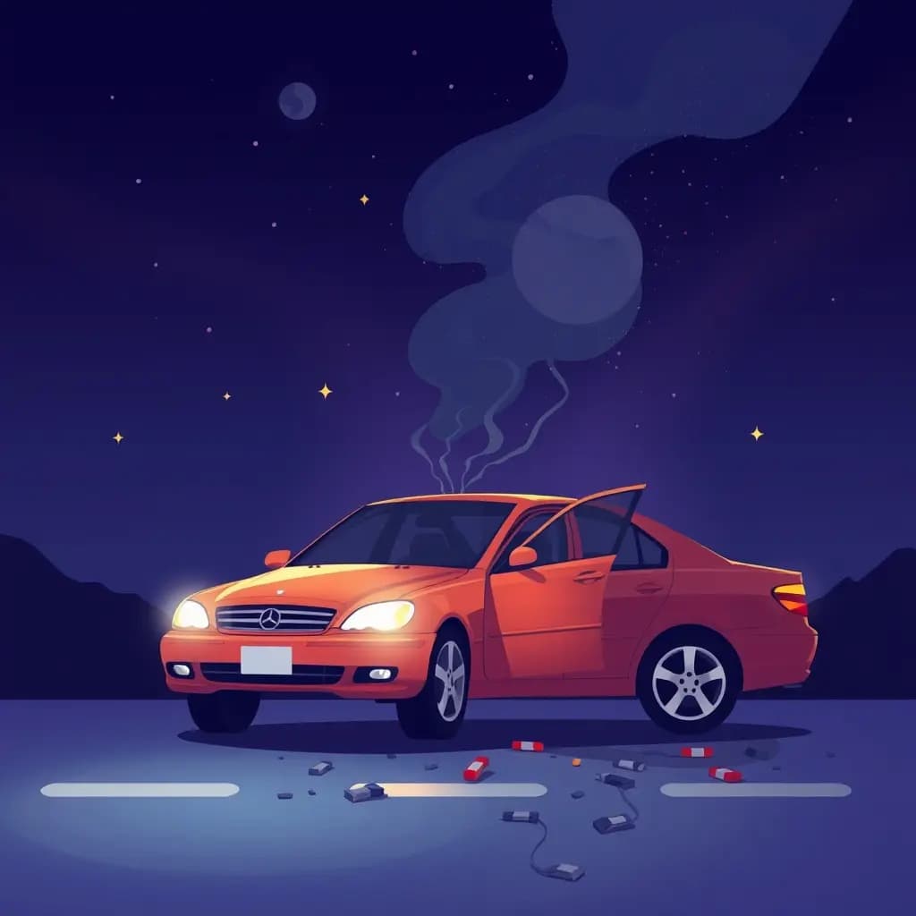 Dream illustration: Car crash or collision