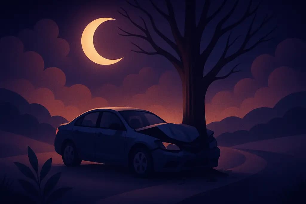 Dream illustration: Car crash with no one hurt