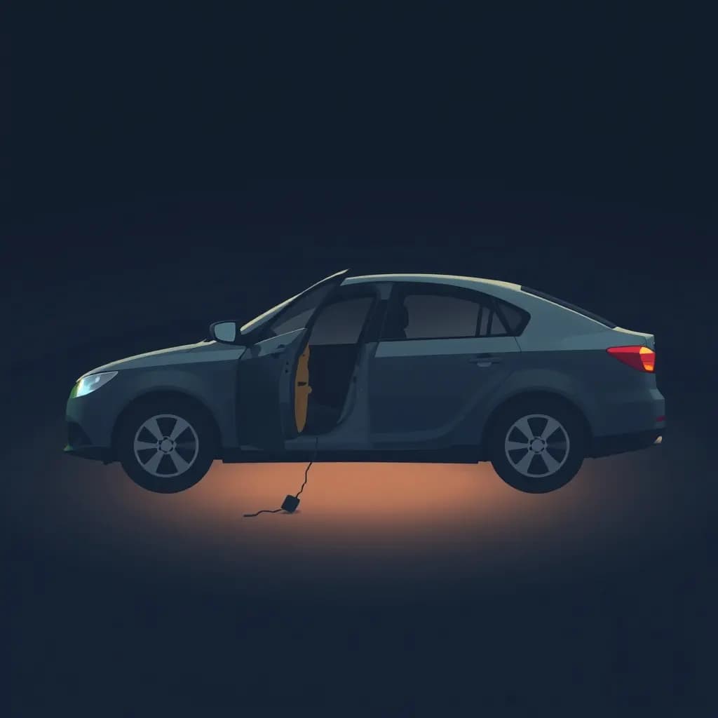 Dream illustration: Car doors locked outside