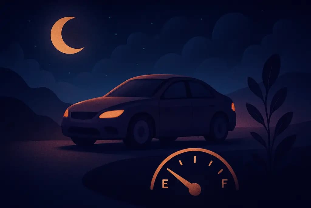 Dream illustration: Car runs out of gas